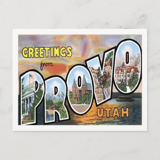 Grüße aus Provo Utah US City Postkarte (Vorderseite)