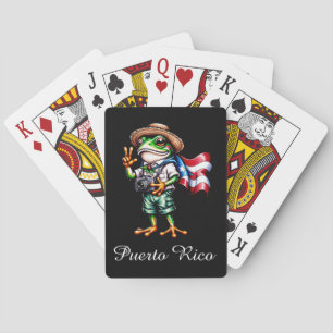 Grüße aus Puerto Rico Coqui-Frosch Boricua Spielkarten