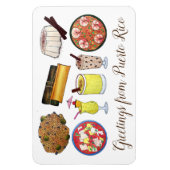 Grüße aus Puerto Rico Karibik Island Foods Magnet (Vertikal)
