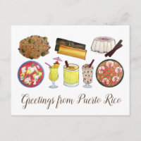Grüße aus Puerto Rico Karibik Island Foods