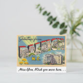 Grüße aus Raleigh, North Carolina Postkarte (Stehend Vorderseite)