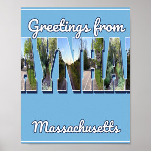 Grüße aus Raynham Massachusetts Fotodruck Poster