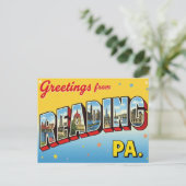 Grüße aus Reading PA Postkarte (Stehend Vorderseite)