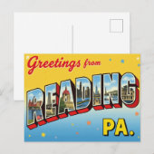 Grüße aus Reading PA Postkarte (Vorne/Hinten)