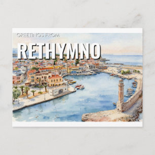 Grüße aus Rethymno, Griechenland Reise-Postkarte Postkarte