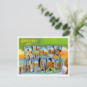 Grüße aus Rhode Island Postkarte (Stehend Vorderseite)