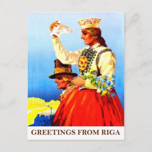 Grüße aus Riga, Lettland Postkarte