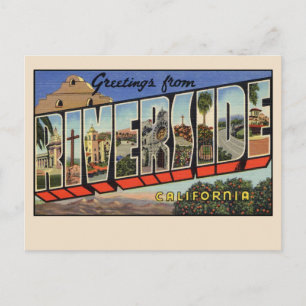 Grüße aus Riverside, Kalifornien 1939 Vintage Postkarte