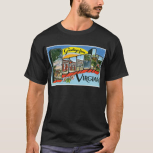 Grüße aus Roanoke, Virginia! Retro-Postkarte T-Shirt