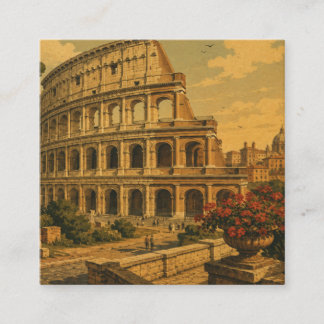Grüße aus Rom, Italien Vintage Reise Quadratische Visitenkarte