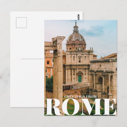 Grüße aus Rom Postkarte (Vorne/Hinten)