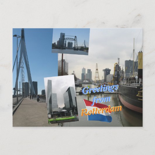 Grüße aus Rotterdam Postkarte (Vorderseite)