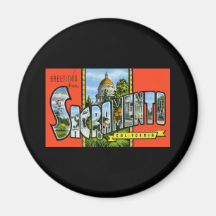 Grüße aus Sacramento Kalifornien Magnet