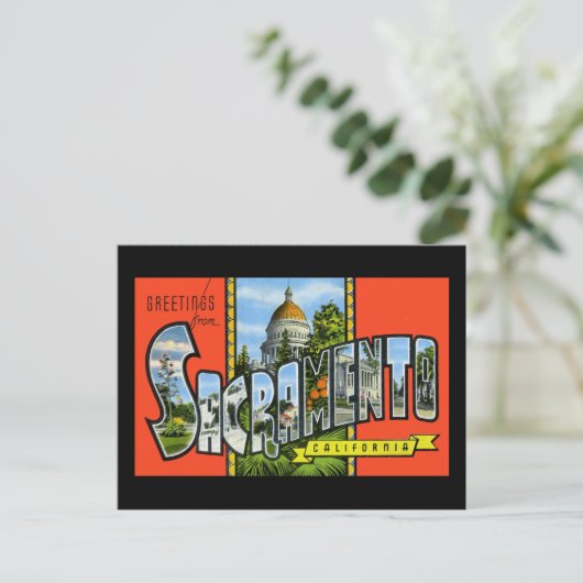 Grüße aus Sacramento Postkarte (Stehend Vorderseite)