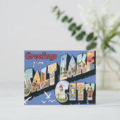 Grüße aus Salt Lake City Utah Postkarte (Stehend Vorderseite)