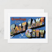 Grüße aus Salt Lake City! Vintag & Retro! Postkarte (Vorne/Hinten)