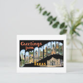 Grüße aus San Antonio, Texas! Postkarte (Stehend Vorderseite)