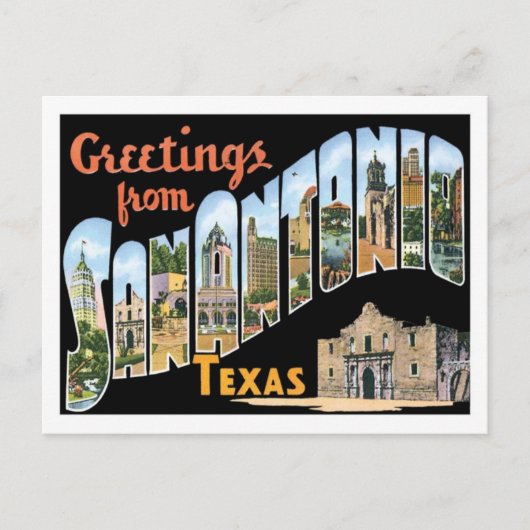 Grüße aus San Antonio Texas US City Postkarte (Vorderseite)