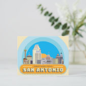 Grüße aus San Antonio Texas USA Postkarte (Stehend Vorderseite)