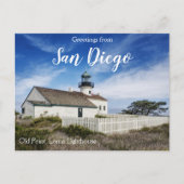 Grüße aus San Diego Old Point Loma Lighthouse Postkarte (Vorderseite)