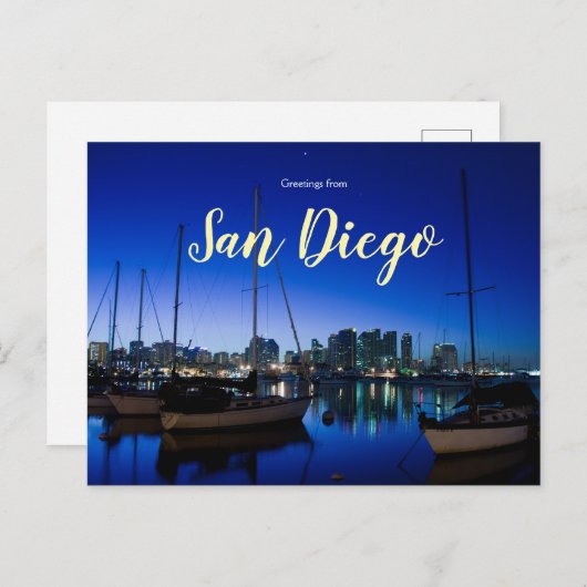 Grüße aus San Diego Postcard Bay Kalifornien Postkarte (Vorne/Hinten)