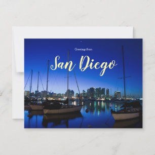 Grüße aus San Diego Postcard Bay Kalifornien Postkarte