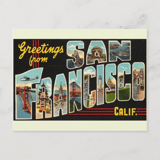 Grüße aus San Francisco Ca. Reise Postkarte (Vorderseite)