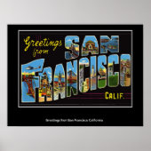 Grüße aus San Francisco California Poster (Vorne)