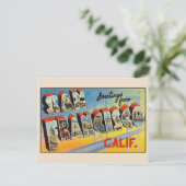 Grüße aus San Francisco Grossbuchstaben Vintag Postkarte (Stehend Vorderseite)