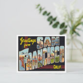 Grüße aus San Francisco, Kalifornien Postkarte (Stehend Vorderseite)