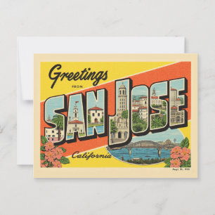 Grüße aus San Jose California Vintag Postkarte