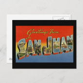 Grüße aus San Juan Postkarte (Vorne/Hinten)