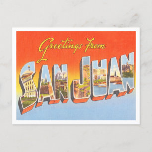 Grüße aus San Juan, Puerto Rico Reise Postkarte