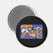 Grüße aus Santa Fe New Mexico Magnet (Vorderseite/Rückseite)