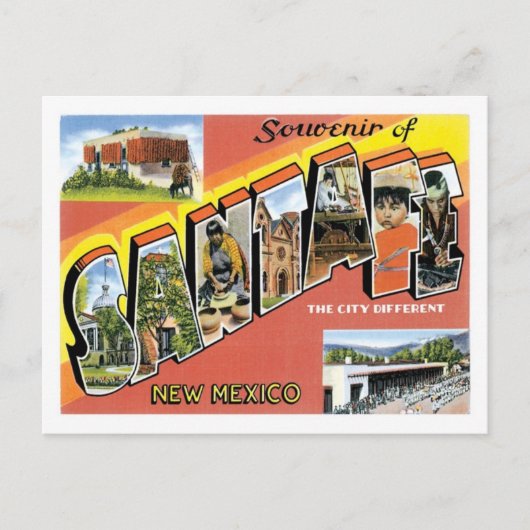Grüße aus Santa Fe NM US City Postkarte (Vorderseite)