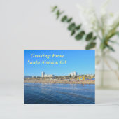 Grüße aus Santa Monica California Postkarte (Stehend Vorderseite)