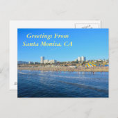 Grüße aus Santa Monica California Postkarte (Vorne/Hinten)