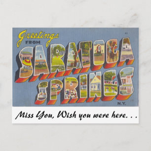 Grüße aus Saratoga Springs Postkarte