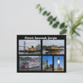 Grüße aus Savannah Georgia Feiertagspostkarte (Stehend Vorderseite)