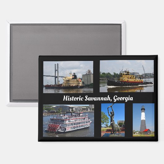 Grüße aus Savannah Georgia Magnet (Vorderseite/Rückseite)