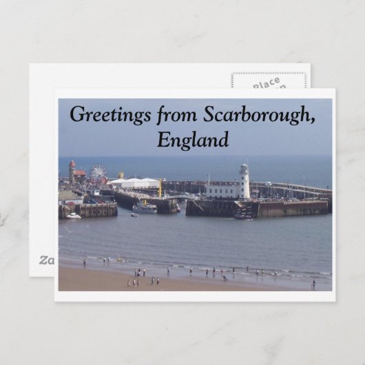 Grüße aus Scarborough, England Postkarte (Vorne/Hinten)