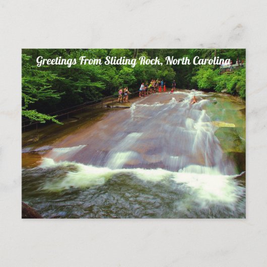 Grüße aus Schiebefelsteinen, North Carolina Postkarte (Vorderseite)