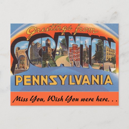 Grüße aus Scranton Postkarte (Vorderseite)