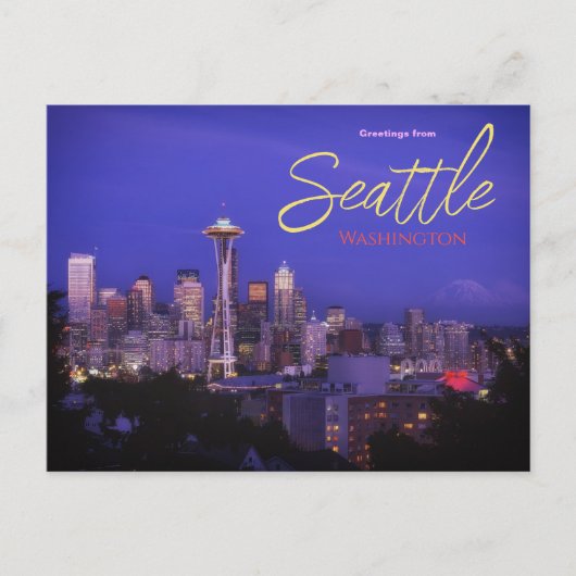 Grüße aus Seattle Washington Postcard Postkarte (Vorderseite)