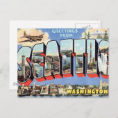 Grüße aus Seattle, Washington, USA Postkarte (Vorne/Hinten)