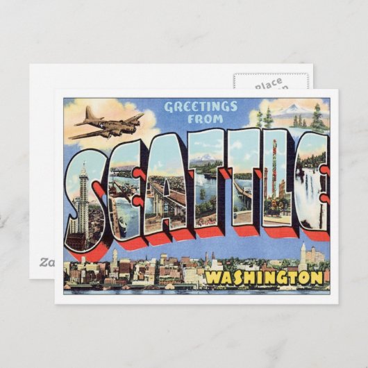 Grüße aus Seattle, Washington, USA Postkarte (Vorne/Hinten)