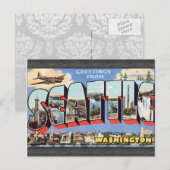 Grüße aus Seattle Washington, Vintag Postkarte (Vorne/Hinten)