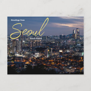 Grüße aus Seoul Südkorea Postkarte