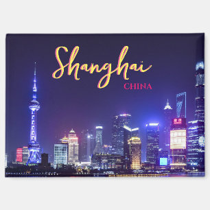 Grüße aus Shanghai China Postkarte Magnet