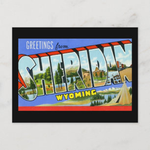 Grüße aus Sheridan Wyoming Postkarte